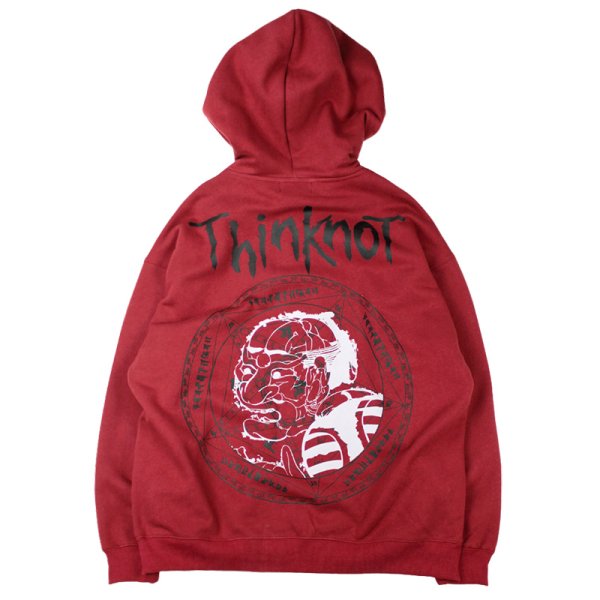 画像3: THINK[真紅] (シンク) “ThinKnoT ジップ フーディ” (3)