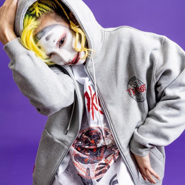 画像16: 【ラストLのみ】THINK[真紅] (シンク) “ThinKnoT ジップ フーディ” (16)