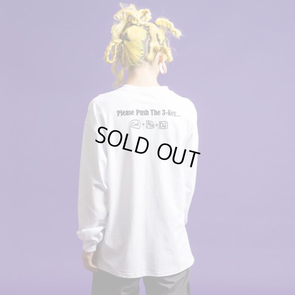 画像12: 【半額】【ラストXLのみ】THINK[真紅] (シンク) “強制終了 ロングスリーブ Tee” (12)