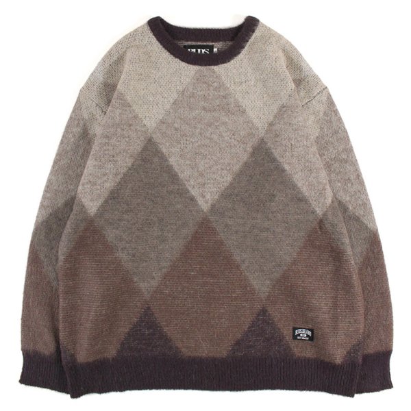 画像1: 【ラストLのみ】BUDS（バッズ）“ARGYLE KNIT” (1)