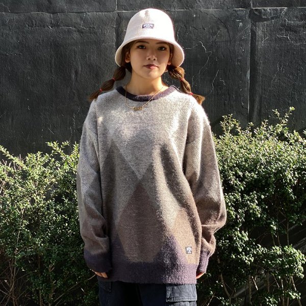 画像10: 【ラストLのみ】BUDS(バッズ)“ARGYLE KNIT” (10)