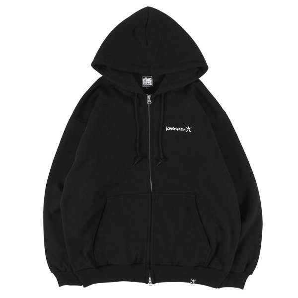 画像1: 【ラストMのみ】KINGSIZE（キングサイズ）“LOGO ZIP HOOD” (1)