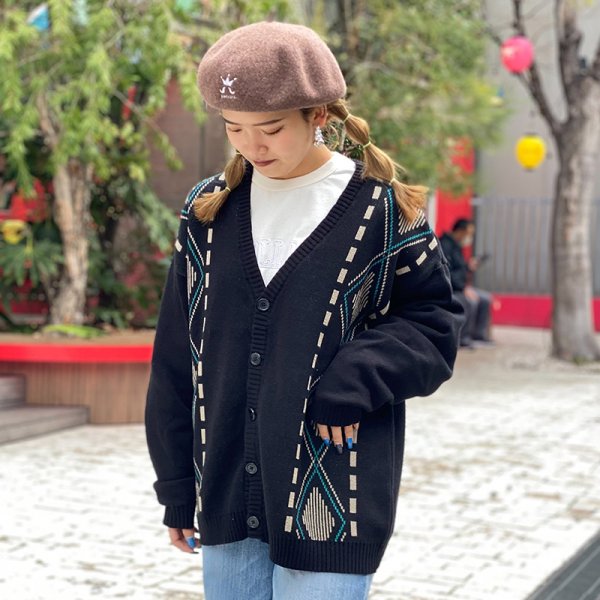 画像11: 【ラストXLのみ】KINGSIZE(キングサイズ)“ARGYLE CARDIGAN” (11)