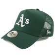 画像1: NEWERA（ニューエラ）“9FORTY A-Frame トラッカー MLB Typewriter タイプライター オークランド・アスレチックス” (1)