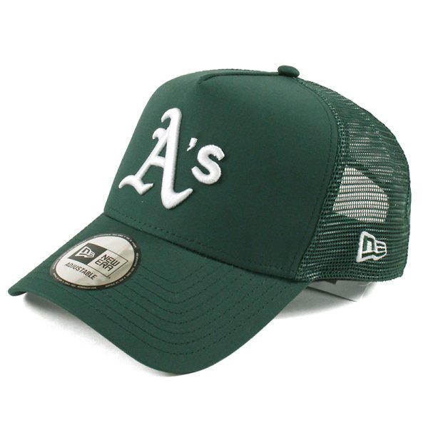 画像1: NEWERA（ニューエラ）“9FORTY A-Frame トラッカー MLB Typewriter タイプライター オークランド・アスレチックス” (1)