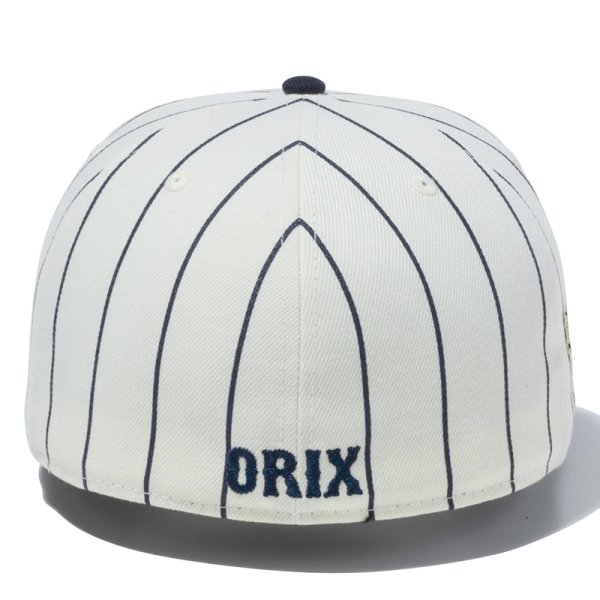 画像4: NEWERA（ニューエラ）“59FIFTY Pinstripe ピンストライプ オリックス・バファローズ クローム ネイビーバイザー” (4)