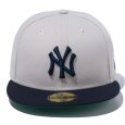 画像2: 【ラスト7 1/2 (59.6cm)のみ】NEWERA（ニューエラ）“59FIFTY Powered by GORO NAKATSUGAWA（min-nano）ニューヨーク・ヤンキース ストーン ネイビーバイザー” (2)