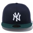 画像2: NEWERA（ニューエラ）“59FIFTY Powered by GORO NAKATSUGAWA（min-nano）ニューヨーク・ヤンキース ネイビー ダークグリーンバイザー” (2)