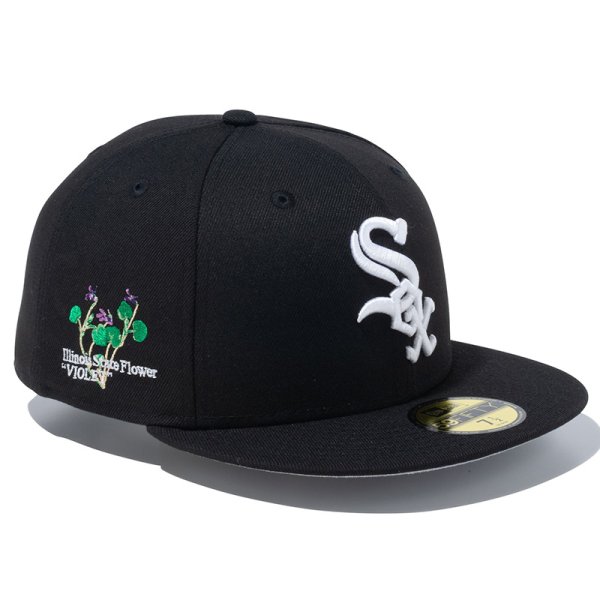 画像1: NEWERA（ニューエラ）“59FIFTY MLB STATE FLOWERS シカゴ・ホワイトソックス ブラック” (1)