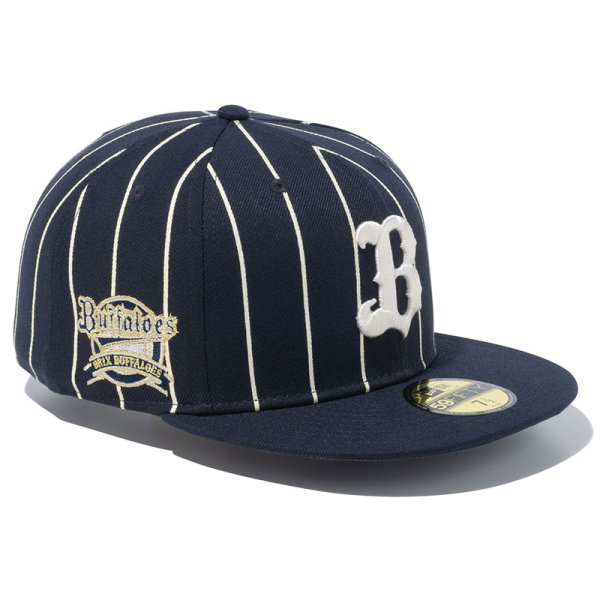 画像1: NEWERA（ニューエラ）“59FIFTY Pinstripe ピンストライプ オリックス・バファローズ ネイビー” (1)