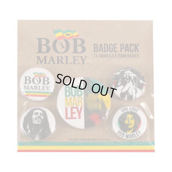 画像1: 【2025.03.12再入荷】BOB MARLEY “BADGE 5pcs / 缶バッジ5個セット” (1)