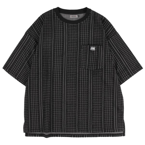 画像1: 【ラストXLのみ】PeeTee. (ピーティー) “STRIPE JACQUARD TEE” (1)