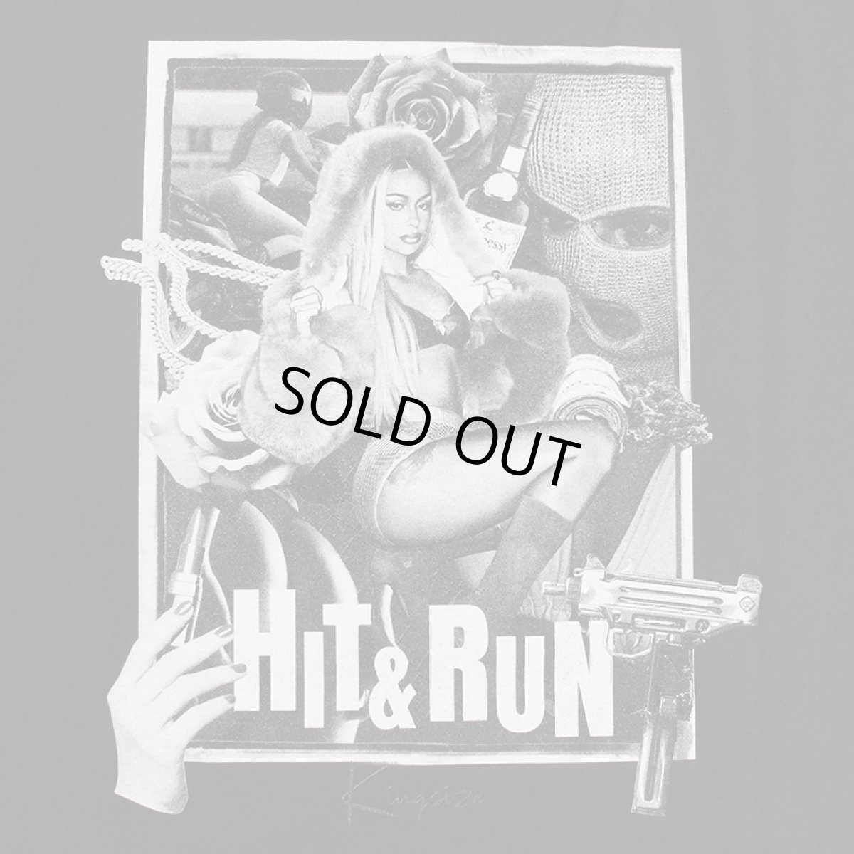 画像8: 【ラストLのみ】KINGSIZE（キングサイズ）“HIT&RUN TEE” (8)