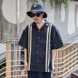 画像9: 【ラストLのみ】BUDS（バッズ）“OPEN COLLAR BUTCHER SHIRT” (9)