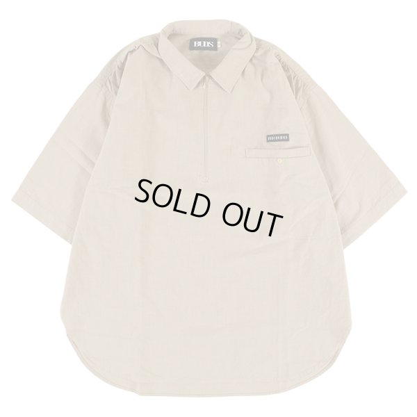 画像1: 【ラストXLのみ】BUDS（バッズ）“PUCKERING HALF ZIP SHIRT” (1)