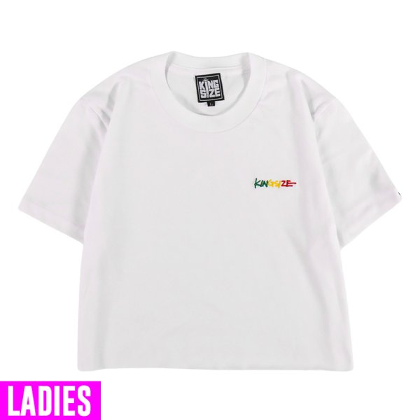 画像1: [レディース] KINGSIZE（キングサイズ）“RASTA LOGO CROPED LADYS TEE” (1)