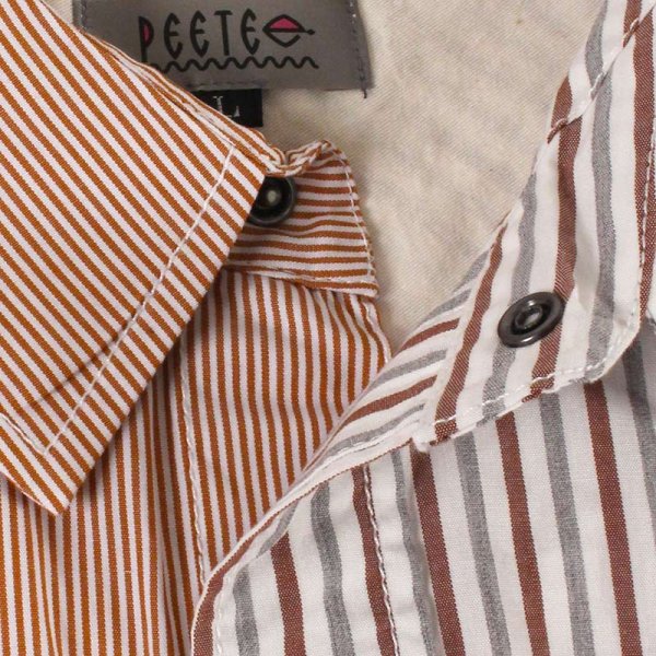 画像4: 【ラストXLのみ】PeeTee. (ピーティー) “SWITCHING STRIPE SHIRTS” (4)