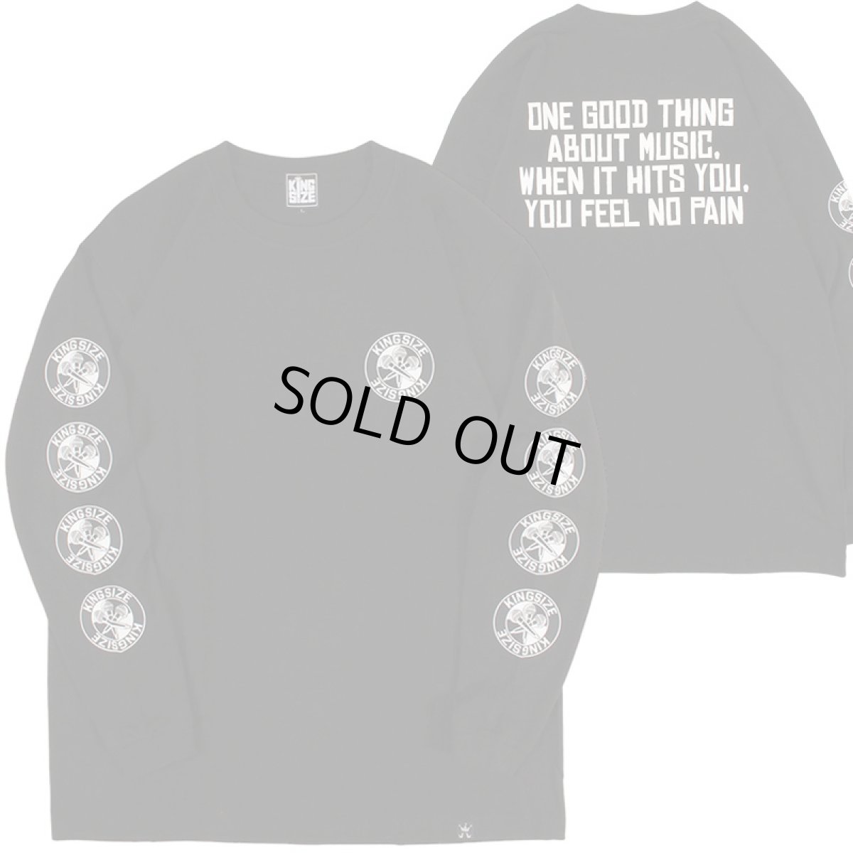 画像1: 【ラストMのみ】KINGSIZE（キングサイズ）“THREE THE MIC L/S TEE” (1)