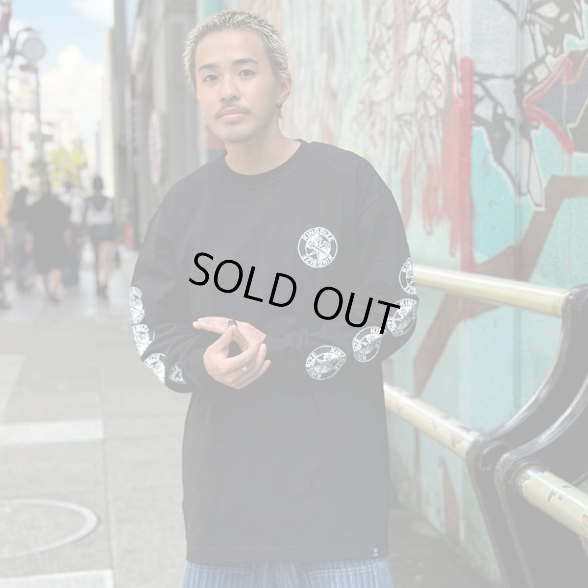 画像12: 【ラストMのみ】KINGSIZE（キングサイズ）“THREE THE MIC L/S TEE” (12)