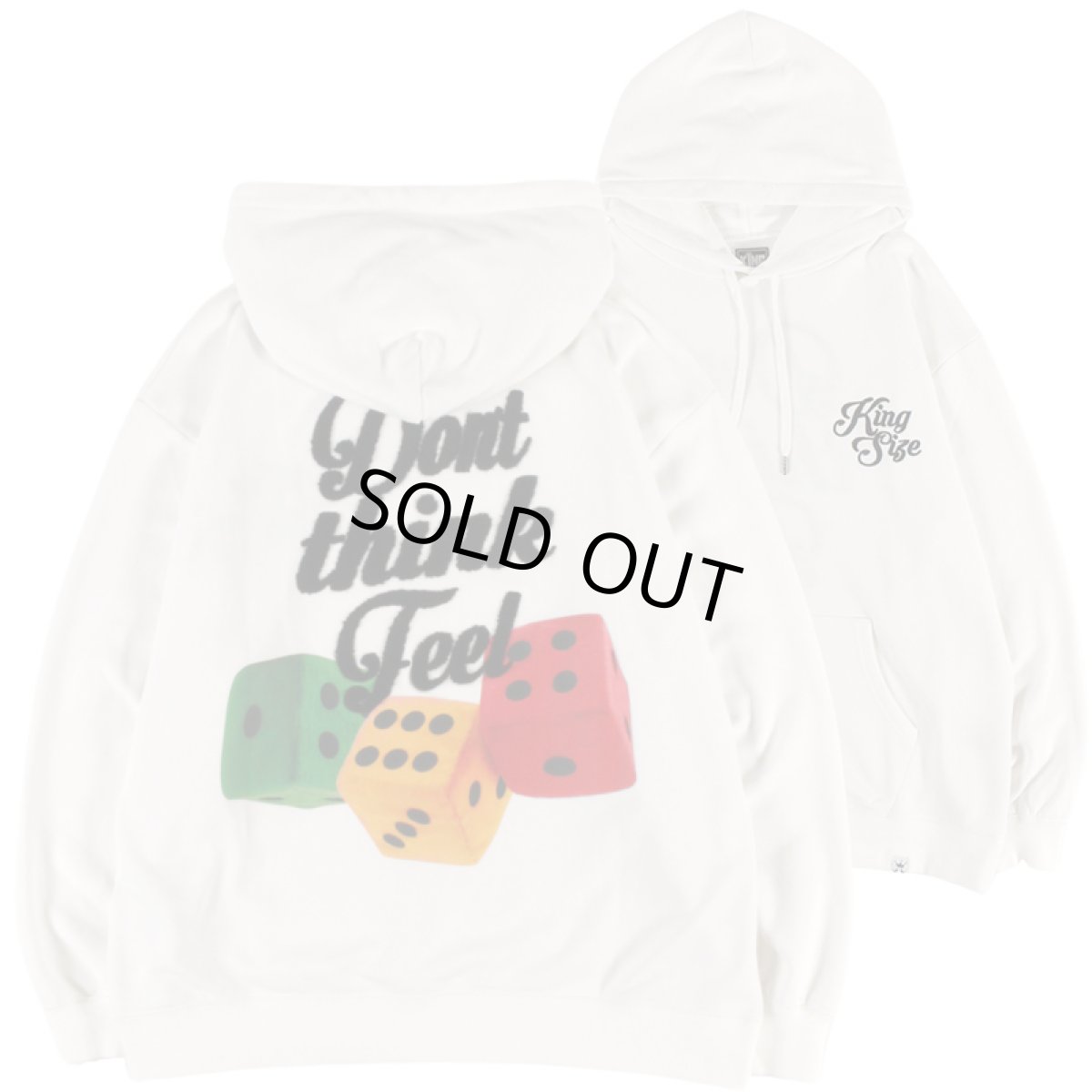 画像1: 【ラストLのみ】KINGSIZE（キングサイズ）“DICE HOODSWEAT” (1)