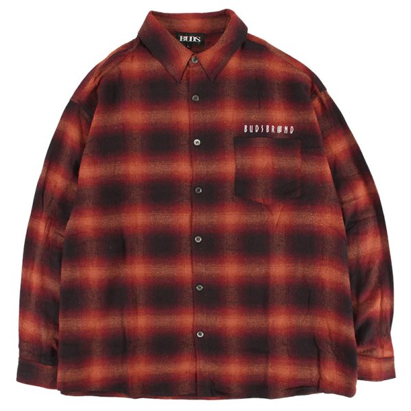 画像1: 【ラストXLのみ】BUDS（バッズ）“OMBRECHECK FLANNEL SHIRTS” (1)
