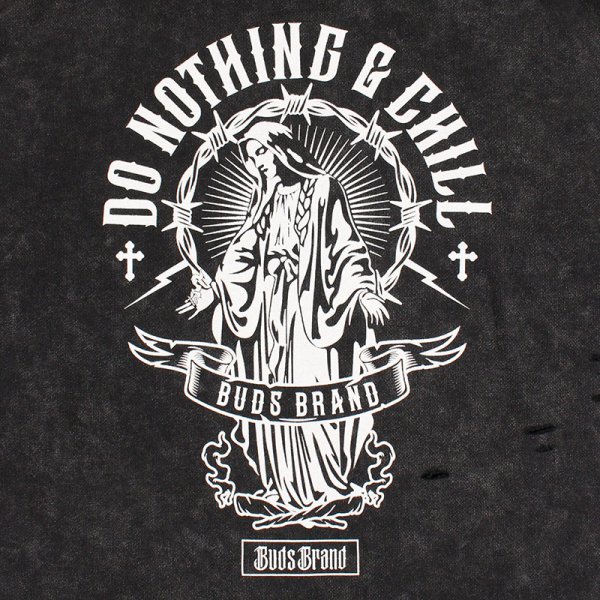 画像10: 【ラストXLのみ】BUDS(バッズ)“DNC CHEMICAL DAMAGE ZIP HOODIE” (10)