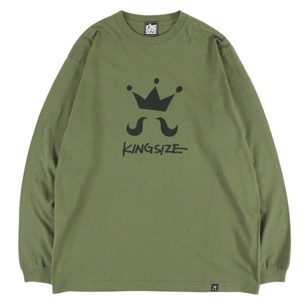画像1: 【ラストXLのみ】KINGSIZE（キングサイズ）“MAIN LOGO L/S TEE” (1)