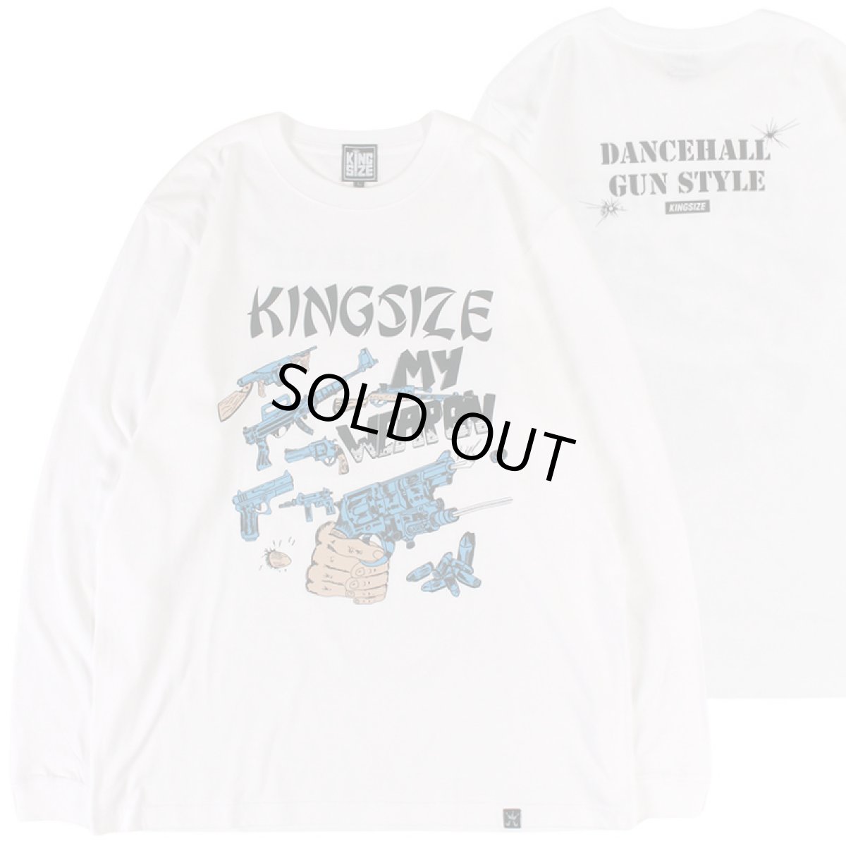 画像1: 【ラストXXLのみ】KINGSIZE（キングサイズ）“DANCEHALL L/S TEE” (1)