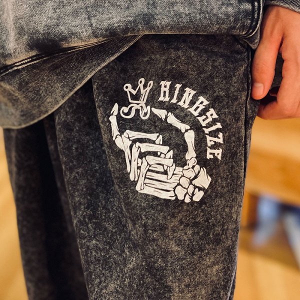 画像14: 【ラストMのみ】KINGSIZE(キングサイズ)“BONE SWEAT PANTS” (14)