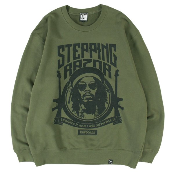 画像1: 【ラストMのみ】KINGSIZE（キングサイズ）“STEPPING RAZOR CREW SWEAT” (1)