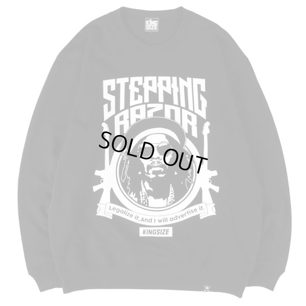 画像1: 【ラストMのみ】KINGSIZE（キングサイズ）“STEPPING RAZOR CREW SWEAT” (1)