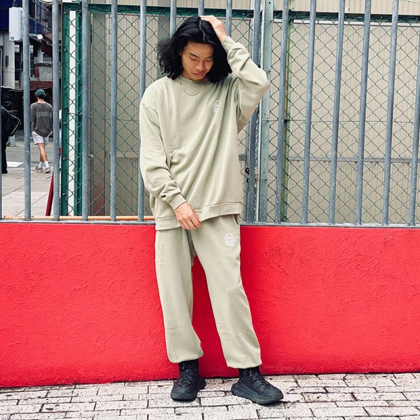 画像16: 【ラストXLのみ】BUDS(バッズ) “SMOKE PIGMENT SWEAT PANTS” (16)