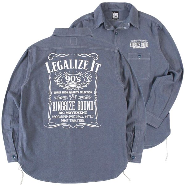 画像1: 【ラストLのみ】KINGSIZE（キングサイズ）“JACK KING L/S SHIRT” (1)