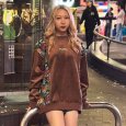 画像12: 【ラストXLのみ】PeeTee. (ピーティー) “VELOR FLOWER CREW NECK” (12)