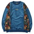 画像1: 【ラストLのみ】PeeTee. (ピーティー) “VELOR FLOWER CREW NECK” (1)