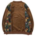 画像2: 【ラストXLのみ】PeeTee. (ピーティー) “VELOR FLOWER CREW NECK” (2)