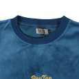画像3: 【ラストLのみ】PeeTee. (ピーティー) “VELOR FLOWER CREW NECK” (3)