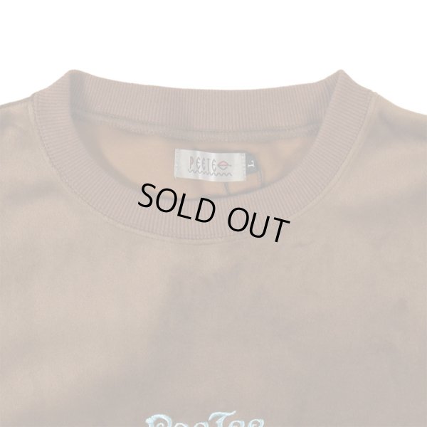 画像3: 【ラストXLのみ】PeeTee. (ピーティー) “VELOR FLOWER CREW NECK” (3)