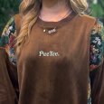 画像13: 【ラストXLのみ】PeeTee. (ピーティー) “VELOR FLOWER CREW NECK” (13)