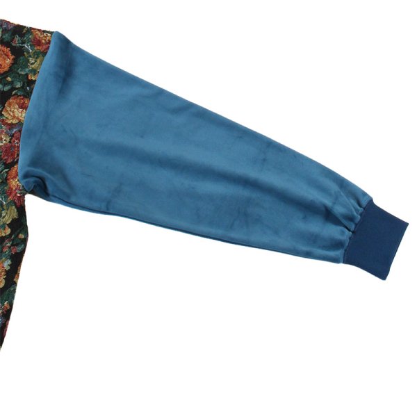 画像8: 【ラストLのみ】PeeTee. (ピーティー) “VELOR FLOWER CREW NECK” (8)