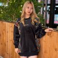 画像12: 【ラストLのみ】PeeTee. (ピーティー) “VELOR FLOWER CREW NECK” (12)