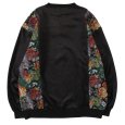 画像2: 【ラストLのみ】PeeTee. (ピーティー) “VELOR FLOWER CREW NECK” (2)