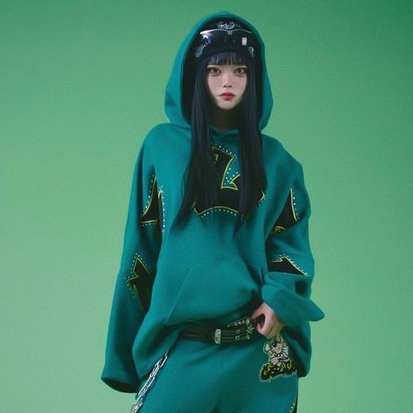 画像13: GALFY(ガルフィー) “ギャル男BIGロゴダブダブパーカー” (13)