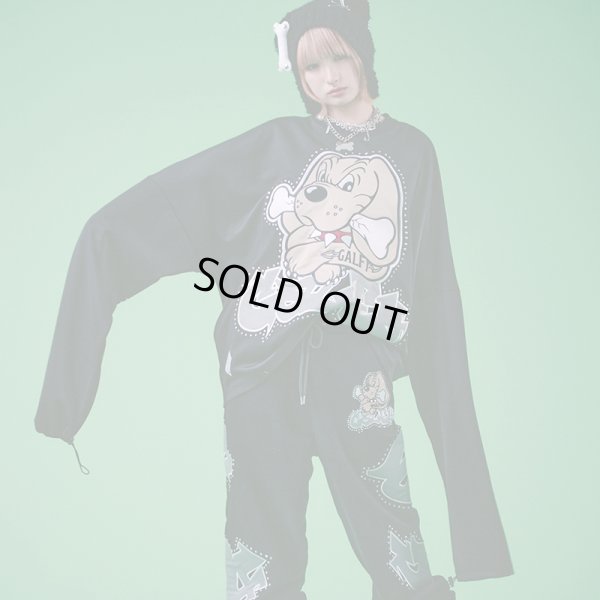 画像1: 【ラスト中型犬（L）のみ】GALFY(ガルフィー) “ギャル男BIGロゴ大萌袖ロンTee” (1)