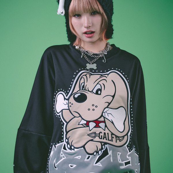 画像13: 【ラスト中型犬(L)のみ】GALFY(ガルフィー) “ギャル男BIGロゴ大萌袖ロンTee” (13)