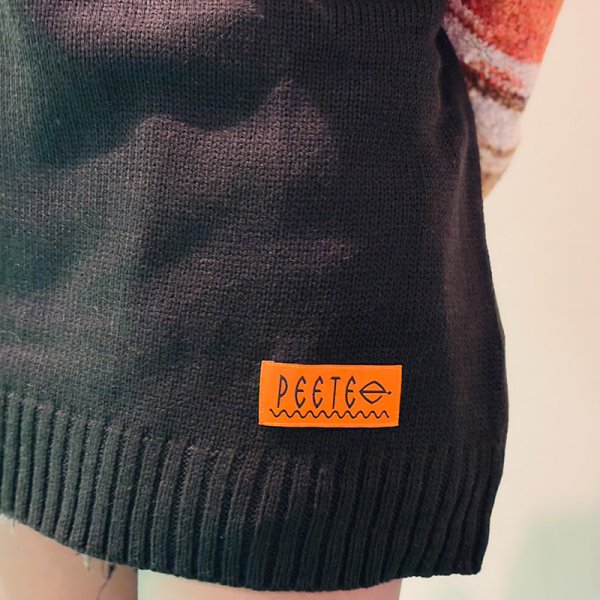 画像9: 【ラストLのみ】PeeTee. (ピーティー) “GRADATION SLEEVE CREW KNIT” (9)