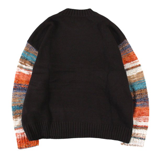 画像2: 【ラストLのみ】PeeTee. (ピーティー) “GRADATION SLEEVE CREW KNIT” (2)