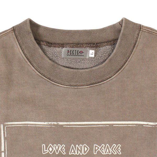 画像8: 【ラストXLのみ】PeeTee. (ピーティー) “LOVE AND PEACE FRINGE CREW” (8)