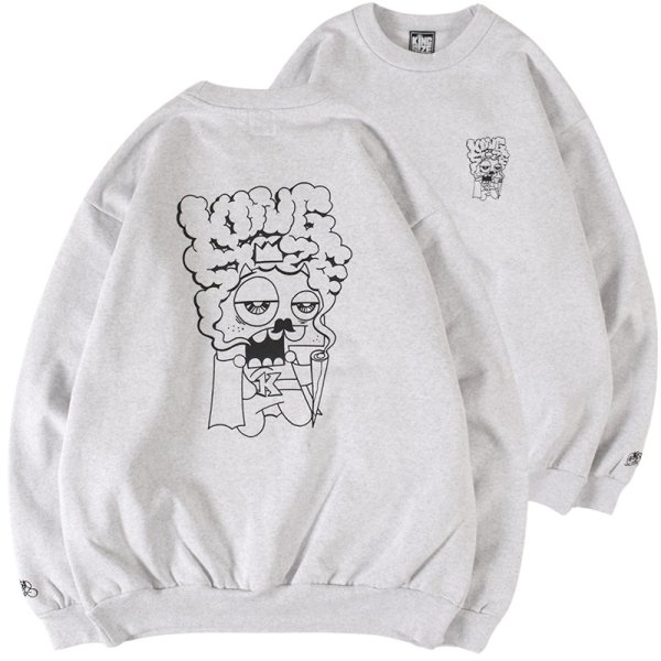 画像1: 【2025.01.22再入荷】KINGSIZE（キングサイズ）“KING CASP CREW SWEAT” (1)
