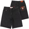 画像2: GRIMEY / GRMY (グライミー) “PEACE WITHIN THE WATCHING EYEZ BAGGY DENIM SHORTS” (2)